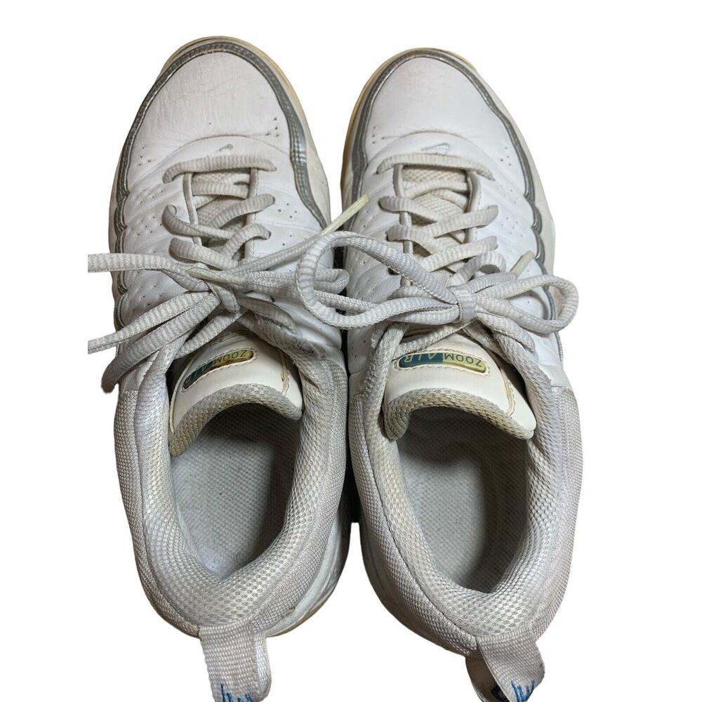 Nike Air Zoom Women’s Size 7 White Sneakers Laced y2k 90's Chunky Seinfeld - Picture 4 of 12